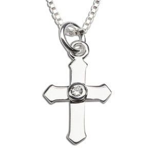 Sterling Silver Children's Cross Necklace